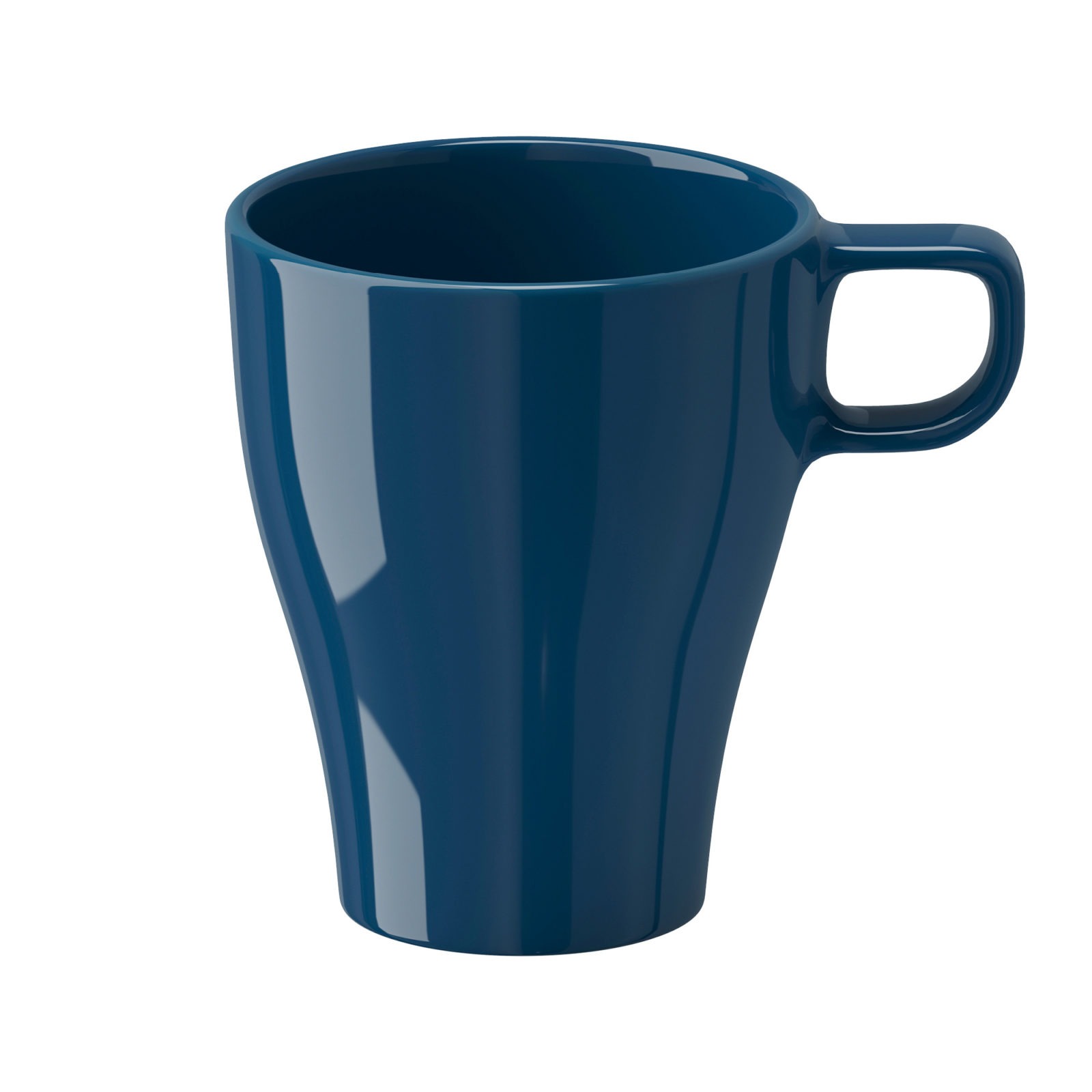 Dark blue mug.