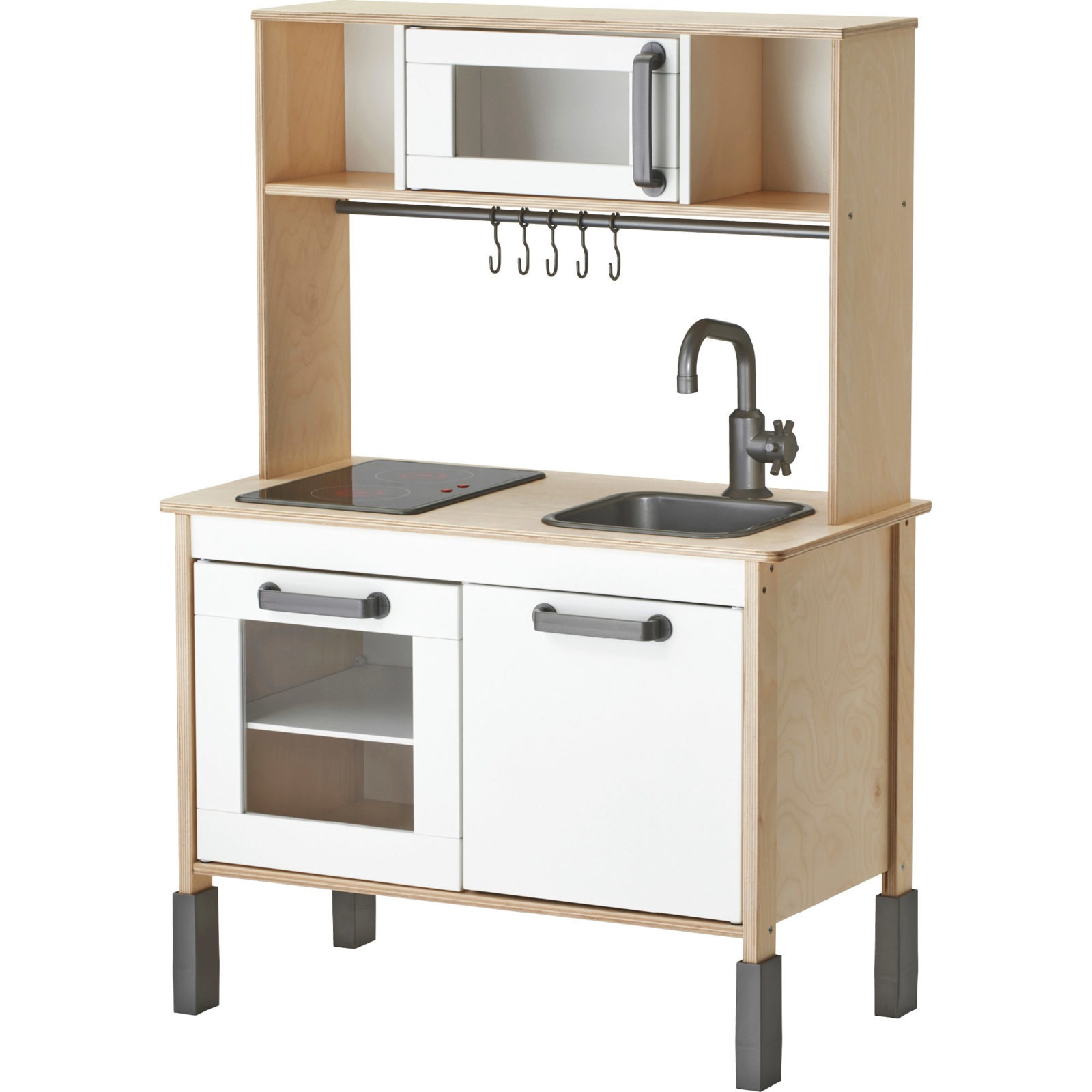 Play kitchen with battery-operated hob, cupboard and sink with mixer tap, DUKTIG.