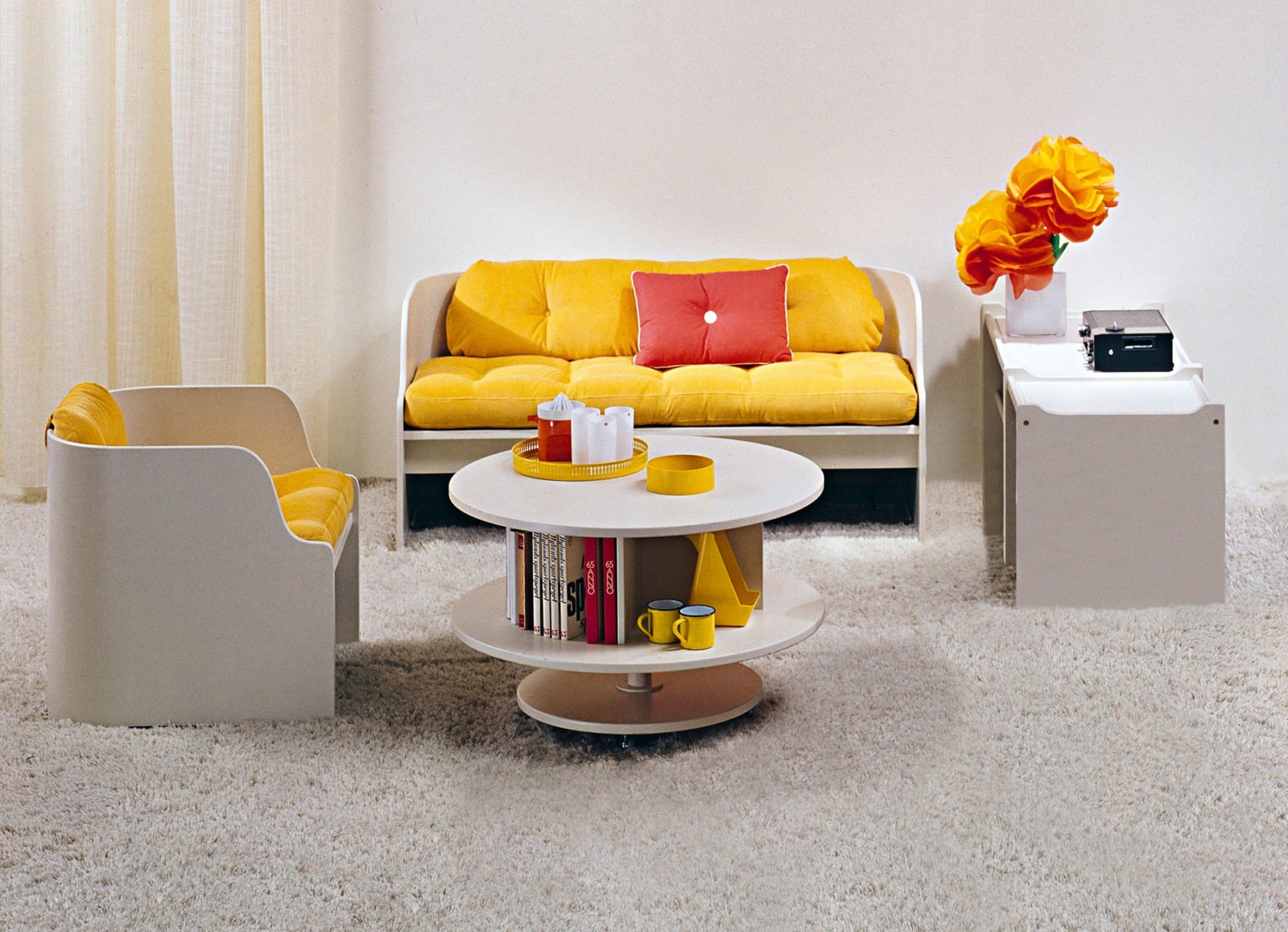 KATINKA & KARUSELL armchair, sofa and coffee table 1968.