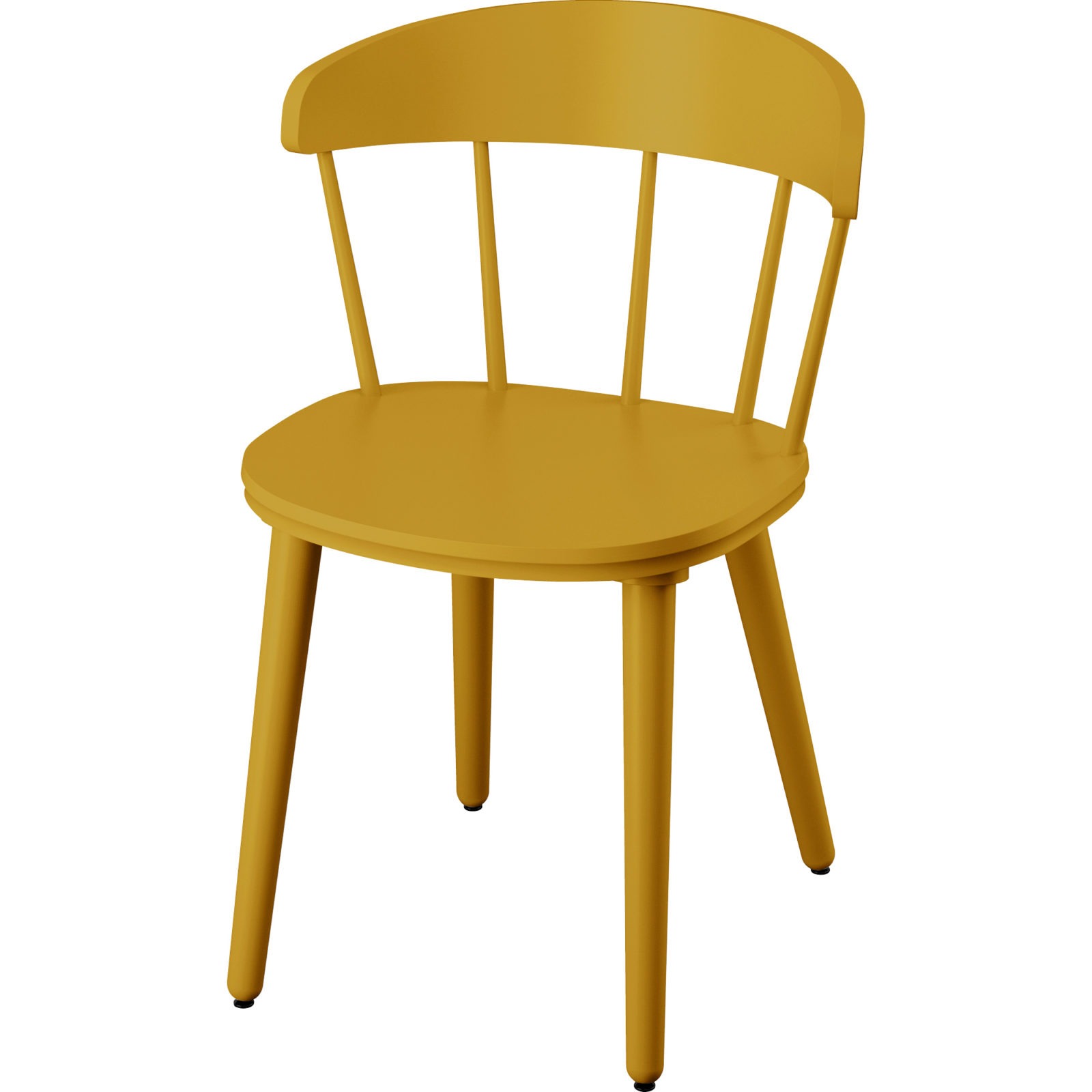 Yellow chair with a high, wide back to provide good support, OMTÄNKSAM.