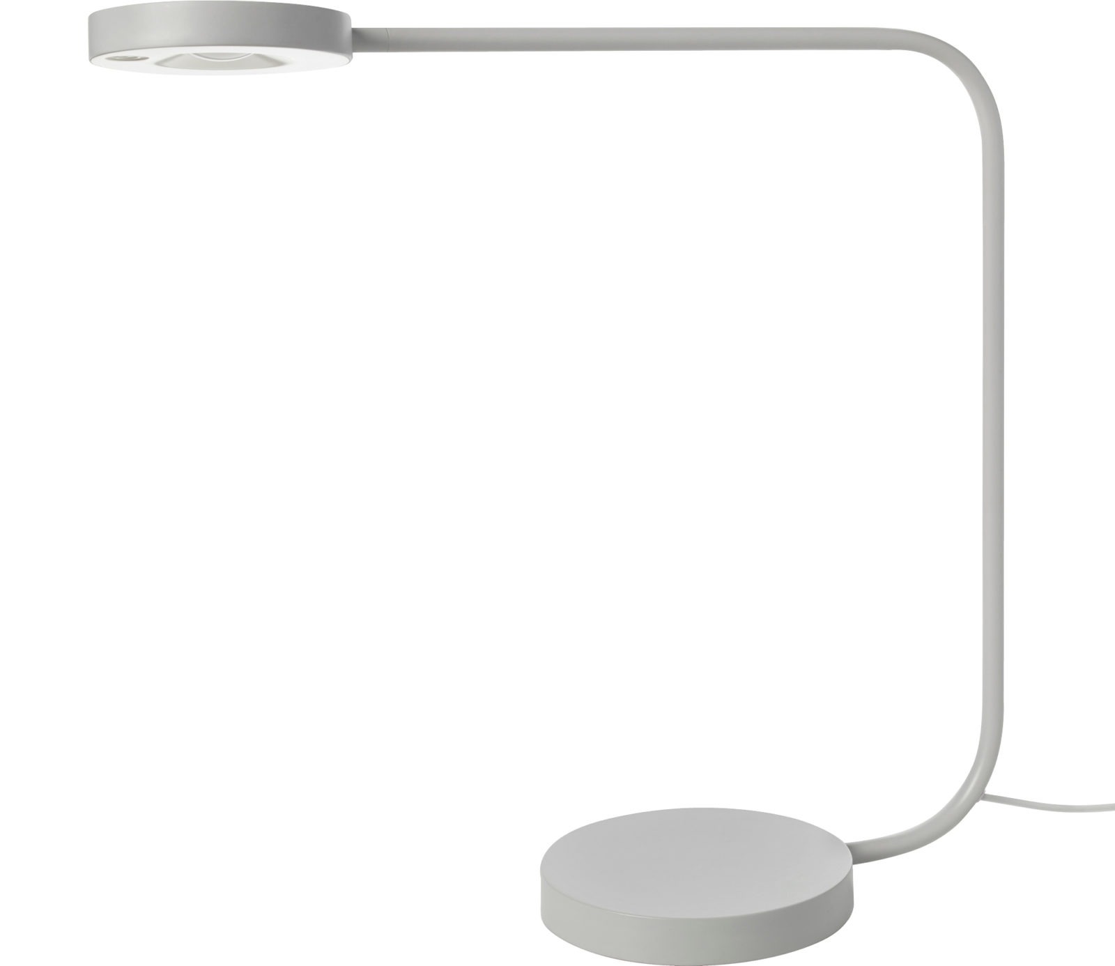 Stilren enkel vit LED-bordslampa, YPPERLIG.