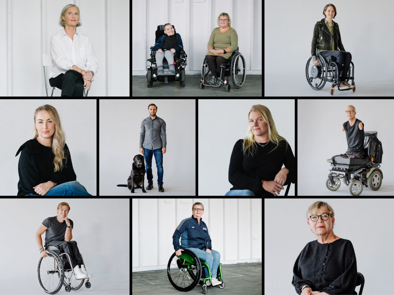 Eleven people in wheelchairs or otherwise disabled who participated in an IKEA design project regarding inclusive design.