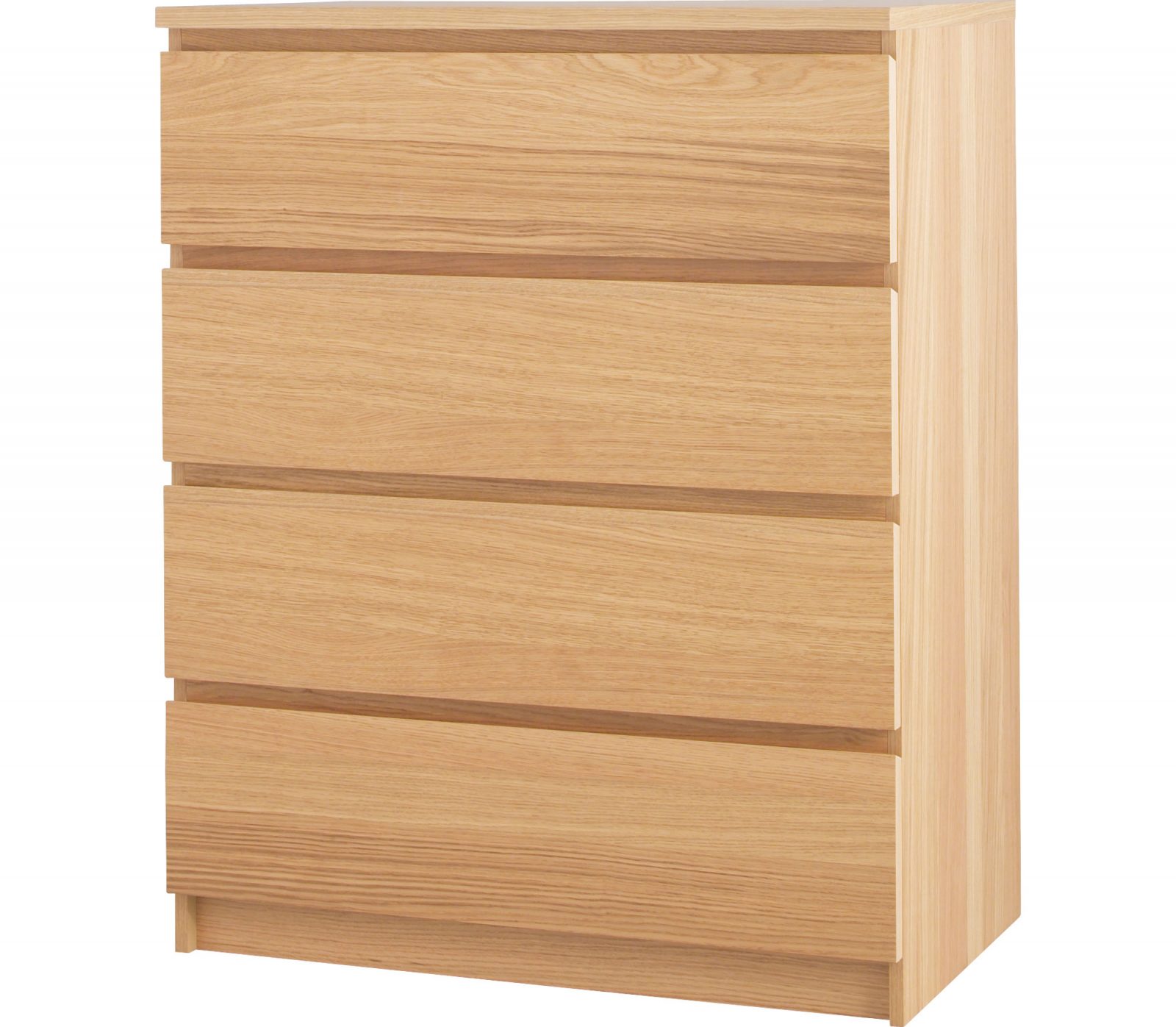 Blond wooden chest of drawers made in a simple design, MALM.